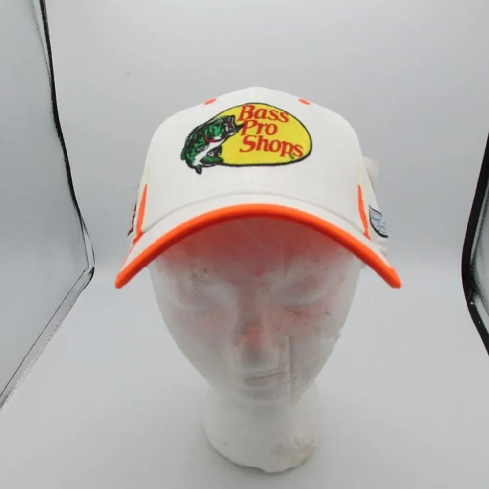 Tony Stewart #14 Bass Pro Shops White/Orange High Bank Hat NASCAR Stuart Haas